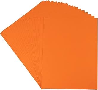 Wishop 20 Sheets Colored Thick Paper Cardstock Blank for DIY Crafts Cards Making, Halloween, Thanksgiving (Dark Orange, 8.5 x 11 inches)