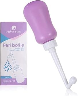 GOLDEN DEER Peri Bottle for Postpartum Care for Perineal Recovery and Cleansing After Birth 12.7 OZ Color: Purple