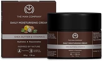 The Man Company Daily Moisturising Cream With Shea Butter & Vitamin E for Moisturizing & Hydrating | All Skin Types | 50 gm
