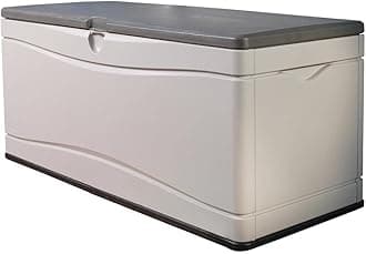 LIFETIME 60012 Extra Large Deck Box, 130 Gallon, Desert Sand/Brown