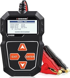 KONNWEI KW208 12V Car Battery r, 100-2000 CCA Load r Automotive Alternator r Digital Auto Battery Analyzer Charging Cranking System r for Car Truck Marine Motorcycle SUV Boat