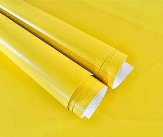 WALLMATE Vinyl Car Wrap Sheet Roll Film Sticker Decal Waterproof Car Styling Wrap Auto Vehicle Accessories (24" x 80 Inches, Yellow Matte)