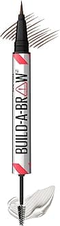 Maybelline Build-A-Brow 2-in-1 Brow Pen and Sealing Eyebrow Gel, Eyebrow Makeup for Real-Looking, Fuller Brows, Medium Brown, 1 Count