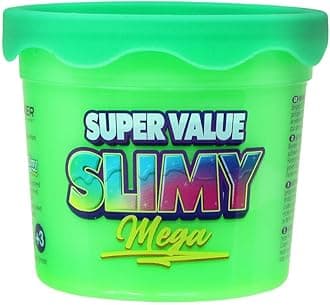 Super Value Slimy 4OZ, 112g Mega Slimy, Fun, Safe & Non-Toxic Slime Toy, Assorted 3 Colors: Red, Pink, Green