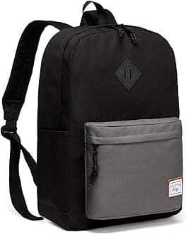 School Backpack, Lightweight Water-Resistant Rucksack 17.3L Large Capacity Backpack for Men Women Teenagers Casual Daypack Travel Work Hiking