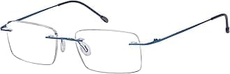Eyekepper Frameless Reading Glasses for Men Reading - Rectangle Rimless Reader Eyeglasses Blue +1.50