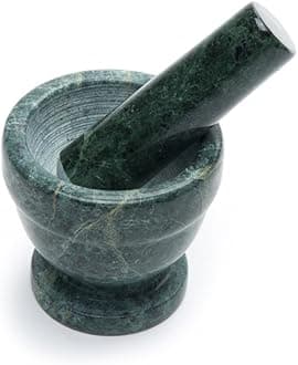Fox Run Marble Mortar and Pestle, Green , 3"