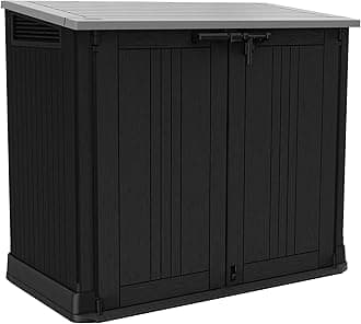 Keter249319 Store it Out Nova Outdoor Garden Storage Shed, 32 x 71.5 x 113.5 cm, Dark Grey with Light Grey Lid