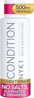 NYK1 Salt & Sulfate Free Conditioner (500ml) Sulfate Free Hair Conditioner For Extensions, Colour & Keratin Treatment Aftercare - Deep Conditioning, Moisture-Rich & Organic For All Hair Types