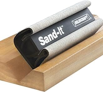 1622 – Sand-It Multi-Surface Sanding Block. Sand Flat, Concave, Convex & Round Surfaces or Fit into Tight Spaces. Accepts any ¼ Sheet of Sand Paper. 150 Grit Sand Paper Included
