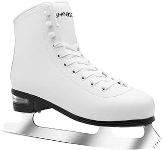 Figure Ice Skates for Women and Men - Air Cushion Deluxe Hockey Ice Skate Premium Leather Skates Indoor Outdoor Rink for Teens Beginner