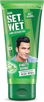 Styling Hair Gel for Men - Party Shine, 100gm | Strong Hold, High Shine |For Short to Medium Hair| No Alcohol, No Sulphate