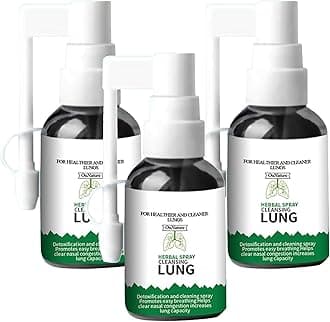 Herbal Spray Cleansing Lung - Respinature Herbal Lung Cleanse Mist, Lung Exerciser for Healthier and Cleaner Lungs, Powerful Lung Support, Natural Respiratory Cleanse & Breathe Spray - 3Pcs