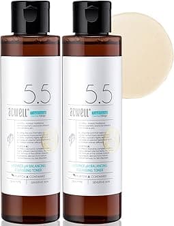 ACWELL Licorice pH Balancing Korean Toner for Cleansing - Alcohol-Free PH5.5 Hydrating Facial Astringent -Skin Clarifying & Hydration Boosting Toner, 5.1 fl.oz. 2 Pack