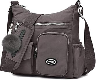 SUKRY Nylon Crossbody Bag for Women with Anti theft RFID Pocket, Waterproof Shoulder Bag Travel Purses and Handbag