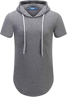 Aiyino Men's S-5X Short Sleeve Fashion Athletic Hoodies Sport Sweatshirt Hip Hop Pullover