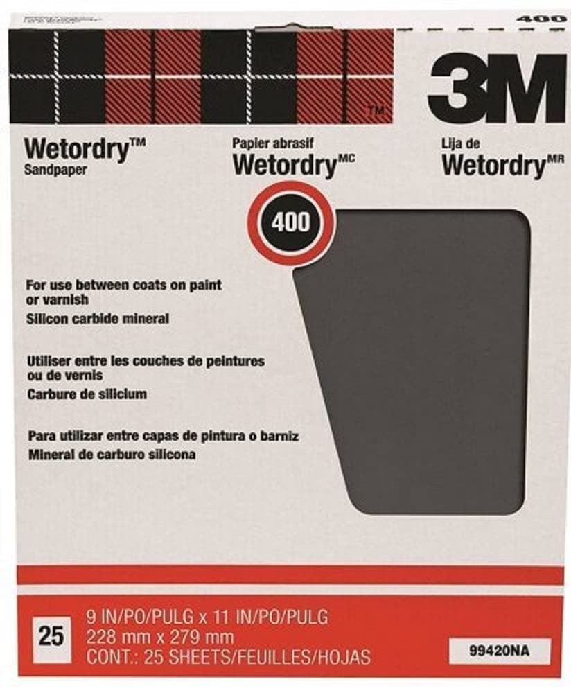 Pro-Pak Wetordry Between Finish Coats Sanding Sheets, 400A-Grit, 9-Inch by 11-Inch - 99420NA
