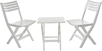 Portable Camping Folding Chair & Table Set, White
