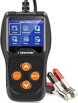 KW600 Car Battery Tester 12V Professional 100-2000 CCA Automotive Battery Load Analyzer and Alternator Tester Waveform Voltage Test for Car/Boat/Motorcycle…