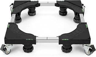 W B D WEIBIDA Adjustable Appliance Dolly Cart with 4 Locking Wheels and 8 Dolly Feet, Max Weight 600LBS, Small Furniture Appliance Rollers for Dryer, Refrigerator and Washer, 16” to 24-3/8” Adjustable