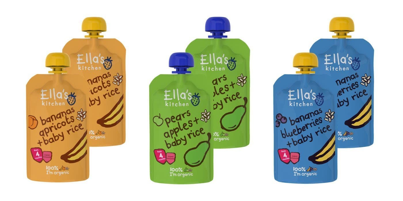 Ella's Kitchen Baby Rice Mixed Case Selection Stage 1 from 4 Month 6 x 120g