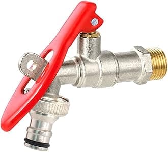 HASTHIP® Lockable Water Tap with 1/2" Thread - Outdoor Garden Faucet Lock - Brass Home Tool
