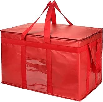 XXXL Large Insulated Cooler Bag, Styrofoam Cooler of Keep Food Hot or Cold, Reusable Double Zipper Food Delivery Bag for Grocery Shopping, 23" W x 15" H x 14" D