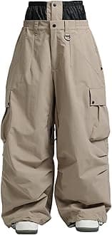 GSOU SNOW Women Men Ski Pants Snowboard Pants Super Baggy Snowboarding Loose Snow Sport Insulation Waterproof Windproof