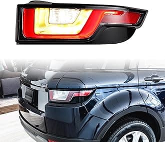 Anzios Tail Light Brake Replacement for Range Rover Evoque 2016-2018, Tail Lamp Assembly Land Rover Evoque Accessories Red/Amber/White Running DRL Turn Signal Reverse Lamp (Smoke/Clear Lens, LH)
