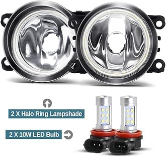 2in1 Halo Ring Fog Lights for Honda 12-14 CR-V, 12-15 Pilot, 13-15 Accord Coupe, Crosstour, CR-Z, Acura 10-15 RDX, 13-14 ILX, 11-14 TSX, 12-14 TL, LED Fog Lamp With Angel Eye DRL