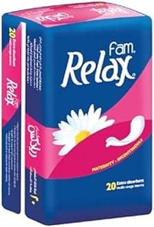 Fam Relax Natural Cotton Feel,Maternity Sanitary Pads,20 Pads