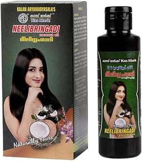 Kas Mark Kalan Aryavaidya Sala Neelibringadi Coconut Hair Oil C200ml | Routine Hair Oil | Organic Hair Oil with 12 Ayurvedic Herbs | Control Hair Fall & Strengthens Hair Growth | For Men and Women