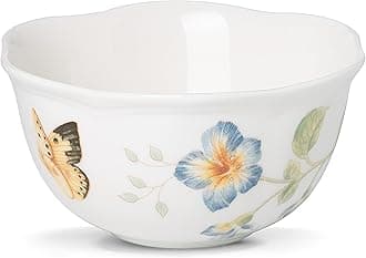 806737 Butterfly Meadow Dessert Bowl, Multicolor, 1 Count (Pack of 1)