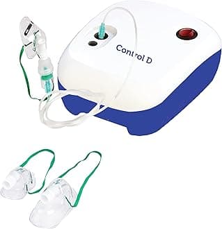 - Control D NEB112 Respiratory Nebulizer with Complete Kit for Kids & Adults Nebulizer (White, Blue)