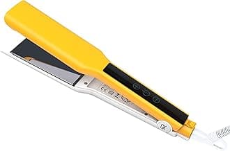 GK HAIRGlobal Keratin Easy Control Titanium Styling Flat Iron 360 Degree Swivel Cord Auto Shutoff Professional Straightener Digital Touch Screen Large Titanium Plates Adjust 90C-232C - All Hair Types