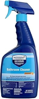 Microban 24 Hour Bathroom Cleaner and Sanitizing Spray, Citrus Scent - 32 Ounce (Pack of 3)3