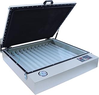 Screen Printing Vacuum Exposure Unit 110V Precise 2420 Inch Pad Printing Plat Making White Color