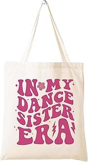 LIBIHUA Birthday Christmas Gifts for Dancer Sister,Dancing Team Dance Coach Sis Present,Dancer Teacher Sis Present,Simple Atmospheric Shoulder Bag Shopping Tote Bag-In My Dance Sister Era