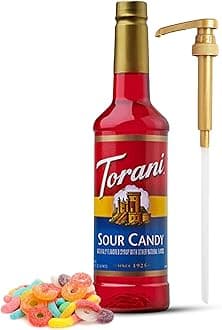 Sour Candy Syrup for Coffee & Cocktails 25.4 Ounces Coffee Flavoring for Drinks with Fresh Finest Coffee Syrup Pump