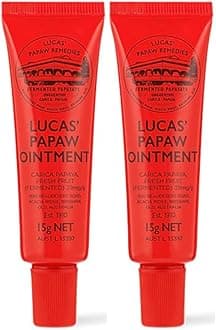 Ointment 15g Tubes with Lip Applicator — 2 Pack — Fermented Papaya Lip Balm for Dry, Chapped Lips, Pocket Size, Made in Australia