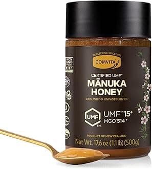 Manuka Honey UMF 15+ (MGO 514+) - Raw Manuka Honey New Zealand, Pure & Unpasteurized, Superfood for Immune Health, Use in Tea, Wild, Monofloral, Non-GMO - 500g (17.6 oz)