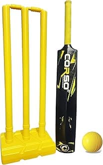CORSO SPORTS & FITNESS Plastic Cricket Bat Kit With Stumps Set & Wind Ball For Men & Youth