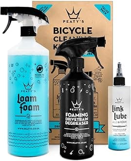 Peaty's Bicycle Cleaning Kit - Wash, Degrease & Lubricate Bike Maintenance Kit, Includes Foaming Bike Cleaner, Drivetrain Degreaser Spray & Chain Lube, Suitable for Carbon, MTB, Road and E-Bikes
