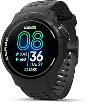 PACE Pro GPS Sport Watch, 1.3-inch AMOLED Touchscreen, Fastest in Class Processor, 20 Days Battery Life, Navigation with Global Offline Maps, Sleep Tracking, Running, Cycling, Swimming（Black）