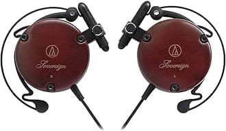 Audio-Technica ATH-EW9 Headphones Wired Ear-hook On-ear Wood Housing Brown Small