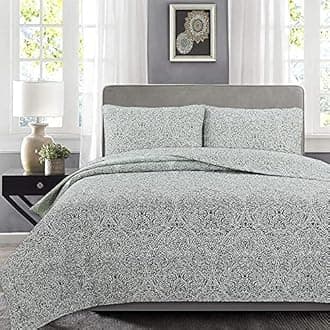 Cozy Line Home Fashions Ombre Leaf Sage Mint Forest Reversible Quilt Bedding Set, Lightweight Bedspread Coverlet for All Seasons (Green Medallion, Queen - 3 Piece)