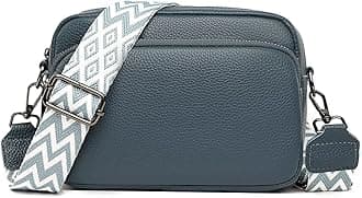 Crossbody Bags for Women, Genuine Leather Cross Body Bag Women with Adjustable Wide Strap Multiple Pockets Handbags & Shoulder Bags