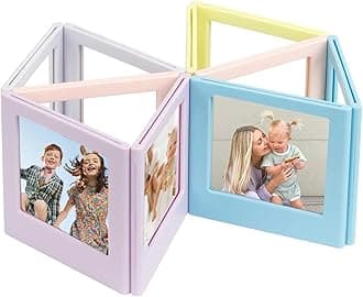 WOGOZANWOGOZAN Magnetic Picture Frame for Fujifilm Instax Square SQ1 SQ6 SQ10 SQ20 SQ40 2.9x3.4 Inches Films Colorful Refrigerator Magnets Photo Frame Wallet Size - 10 Pack
