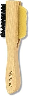 Wilkins Suede Shoe Cleaner Brush - Yellow Rubber & Soft Black Bristle Brush for Suede & Nubuck