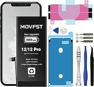 Replacement Battery for iPhone 12/12 Pro,4000mAh Li-ion Polymer High Capacity Battery Fit for iPhone 12/12 Pro Model A2172 A2402 A2403 A2404 with Repair Tool Kits